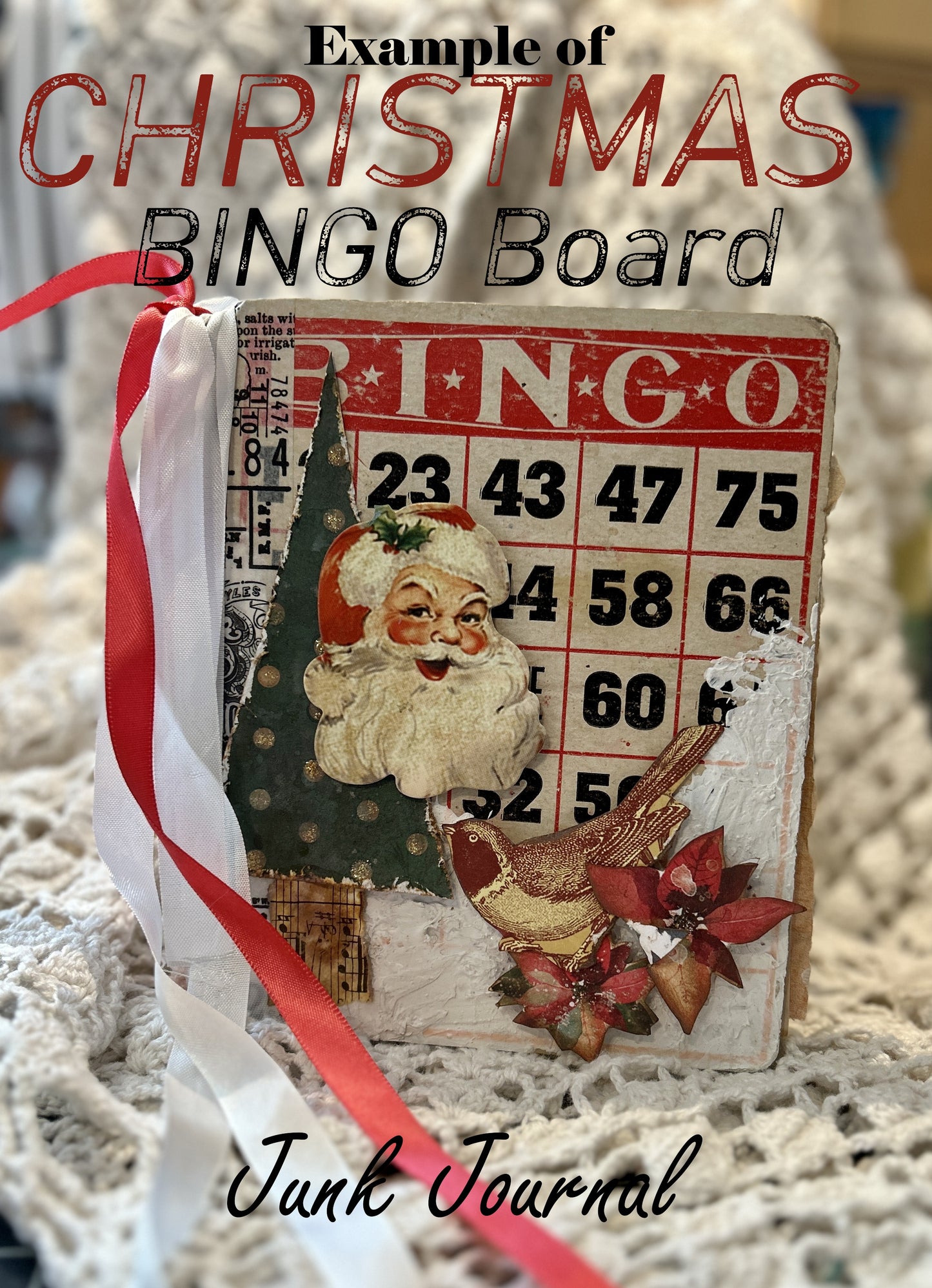 Junk Journal Starter Kit with Vintage Bingo Board Covers