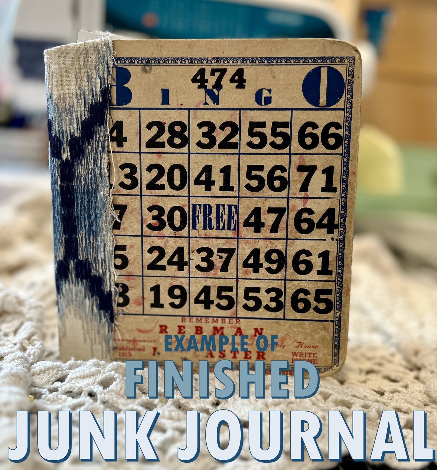 Junk Journal Starter Kit with Vintage Bingo Board Covers
