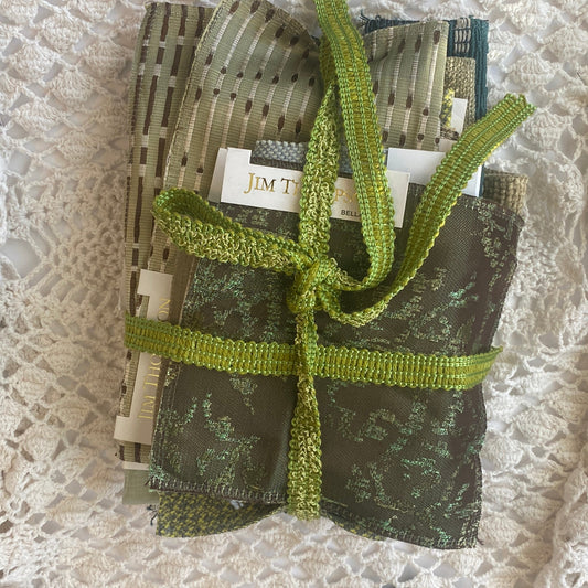 Recycled Fabric Swatch Bundle - Greens