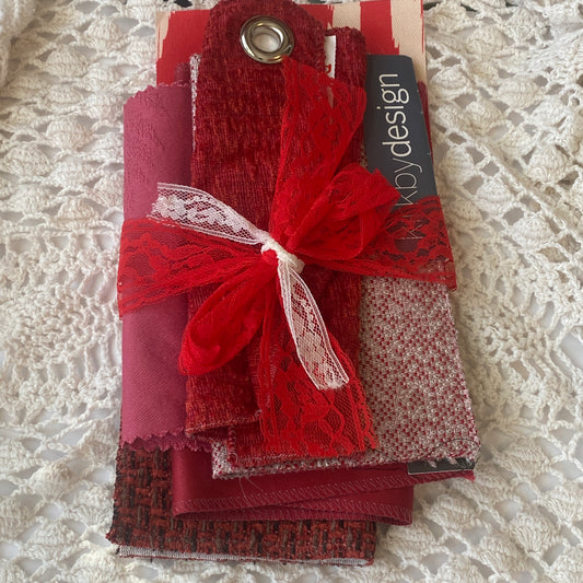 Recycled Fabric Swatch Bundle - Reds
