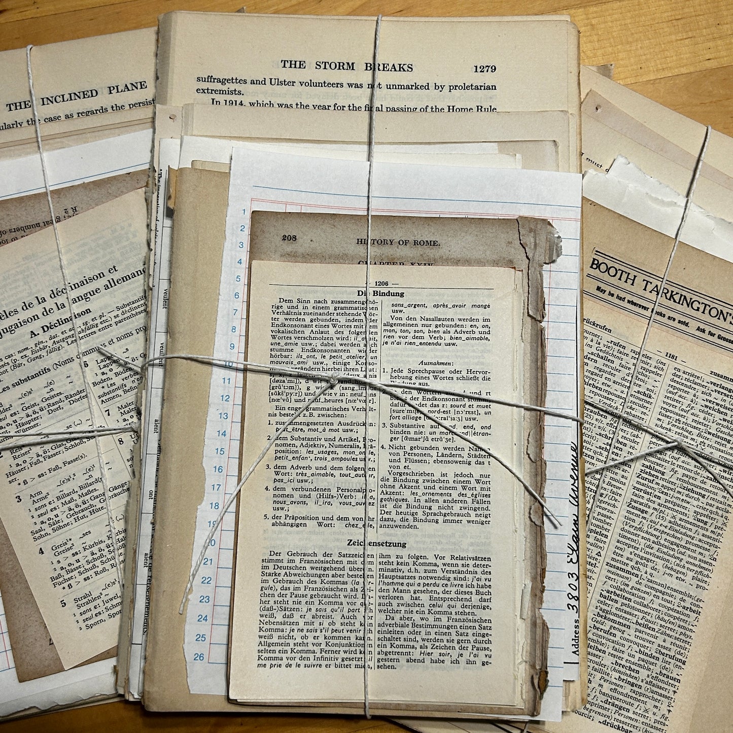 Vintage Book Page Paper Pack Bundles