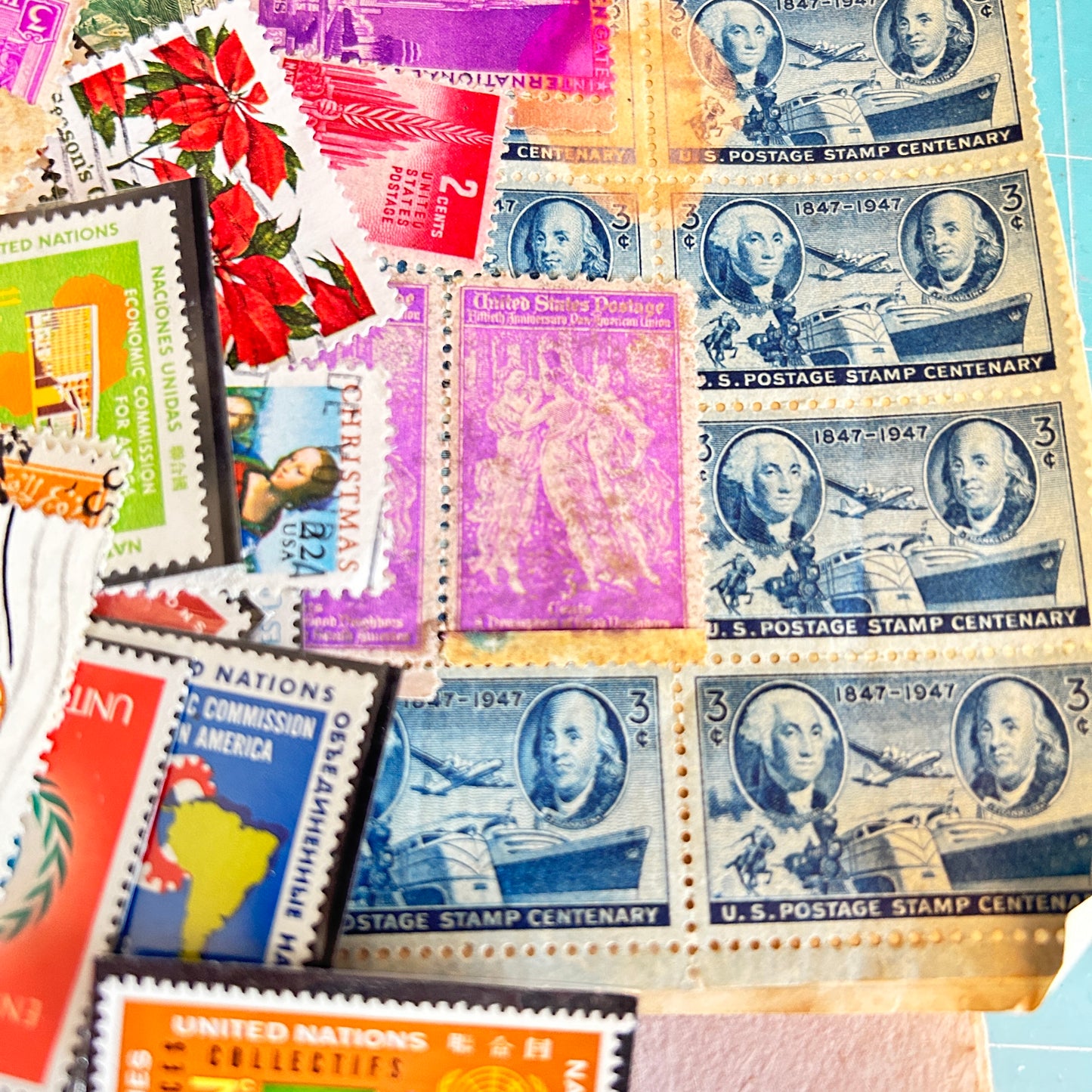 "Tiny Travels" Vintage Stamp Set