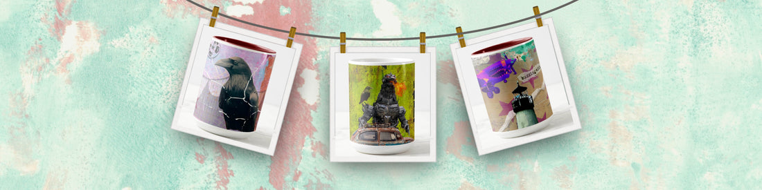 Sip in Style: My New Mixed Media Mug Collection is Here! ☕🖌️