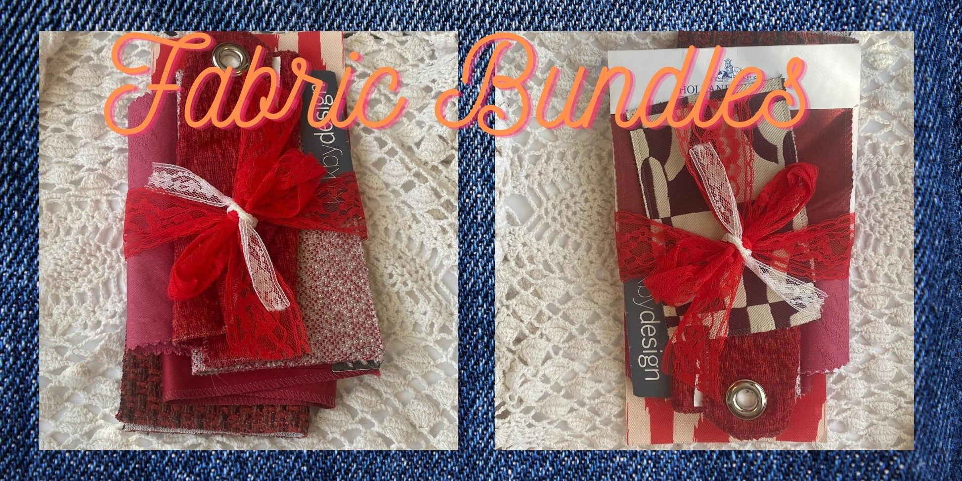 Recycled Fabric Swatch Bundle - Reds