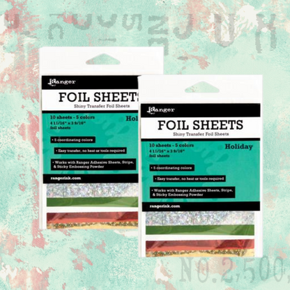 Ranger Foil Sheets - Mixed Media - Holiday Pack