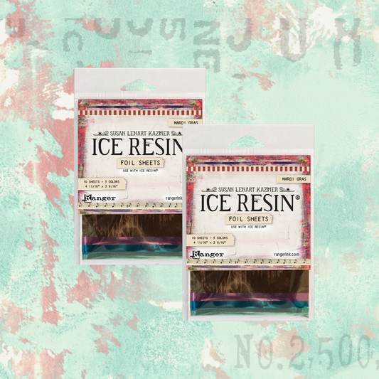 Ranger Foil Sheets - Mixed Media - Mardi Gras Pack