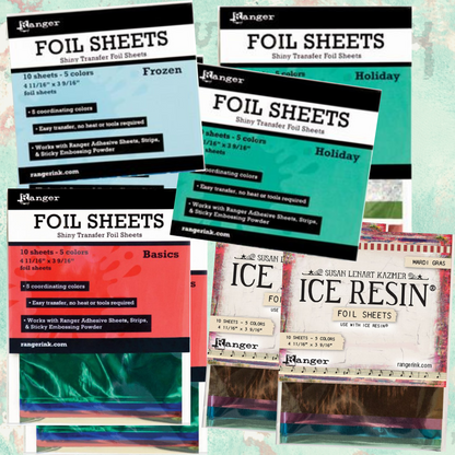 Ranger Foil Sheets - Mixed Media - Holiday Pack