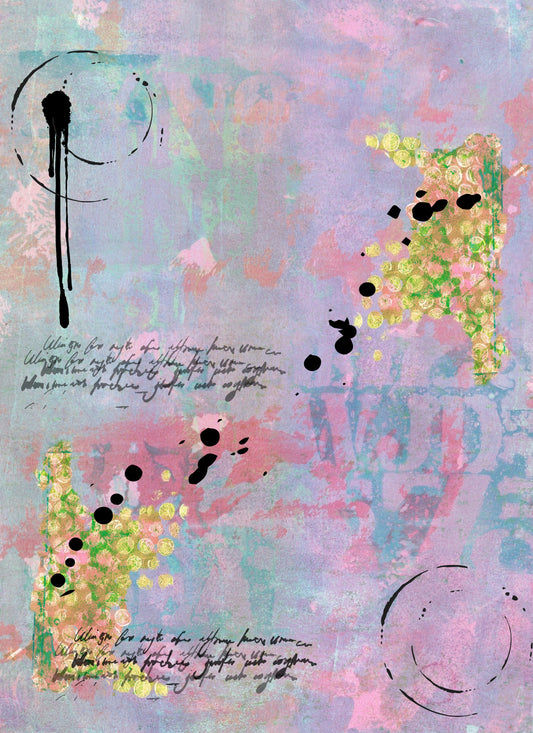 Mixed Media Gelli Print Digital Printable DD1