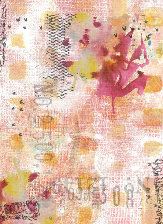 Mixed Media Gelli Print Digital Printable DD5