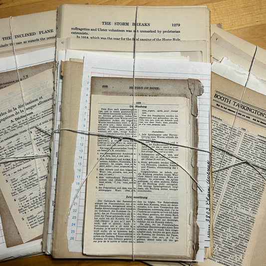 Vintage Book Page Paper Pack Bundles
