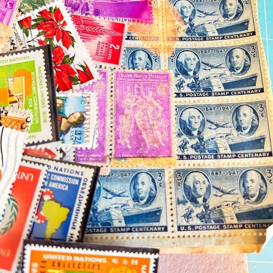 "Tiny Travels" Vintage Stamp Set