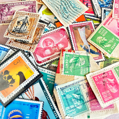 "Tiny Travels" Vintage Stamp Set